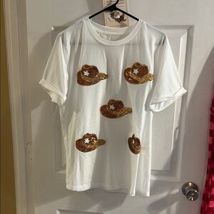 Cowboy hat sequin shirt